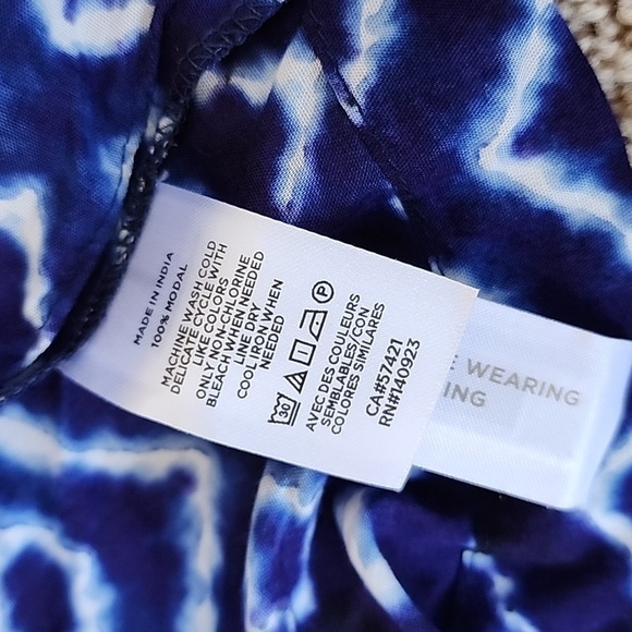NWT! LOFT Size XS/S Blue multi tie dye print cardigan - Picture 6 of 9